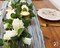 5Pcs 32.5FT White Flower Spring Garland Fake Vines Faux Artificial Floral Garland for Wedding Decortions Hanging Rose